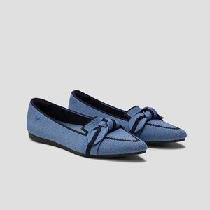 Viviana Navy Bow Loafers